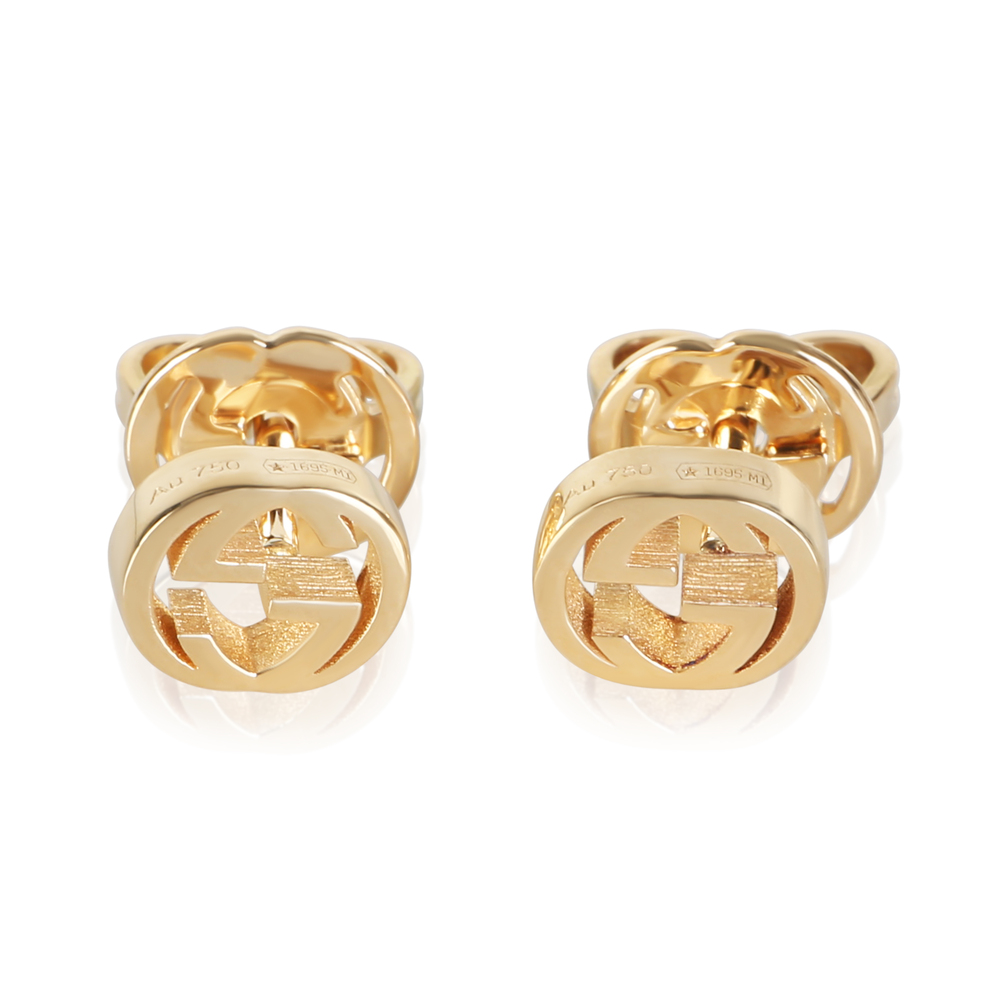 Gucci Yellow Gold Interlocking Earrings